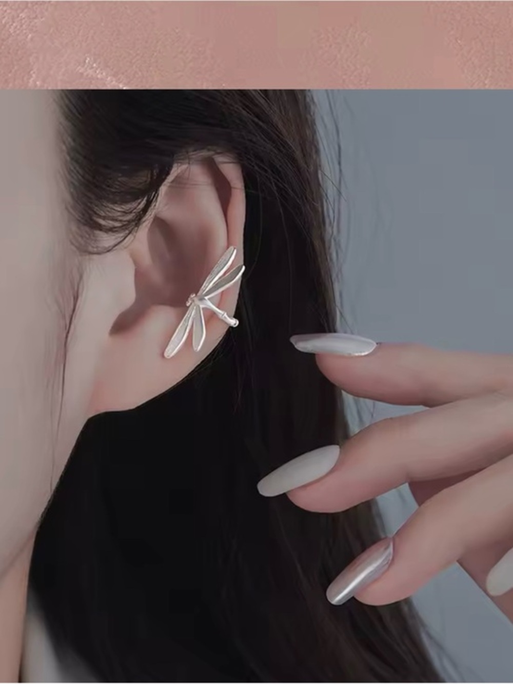 New Dragonfly Ear Cuff, .925 Sterling